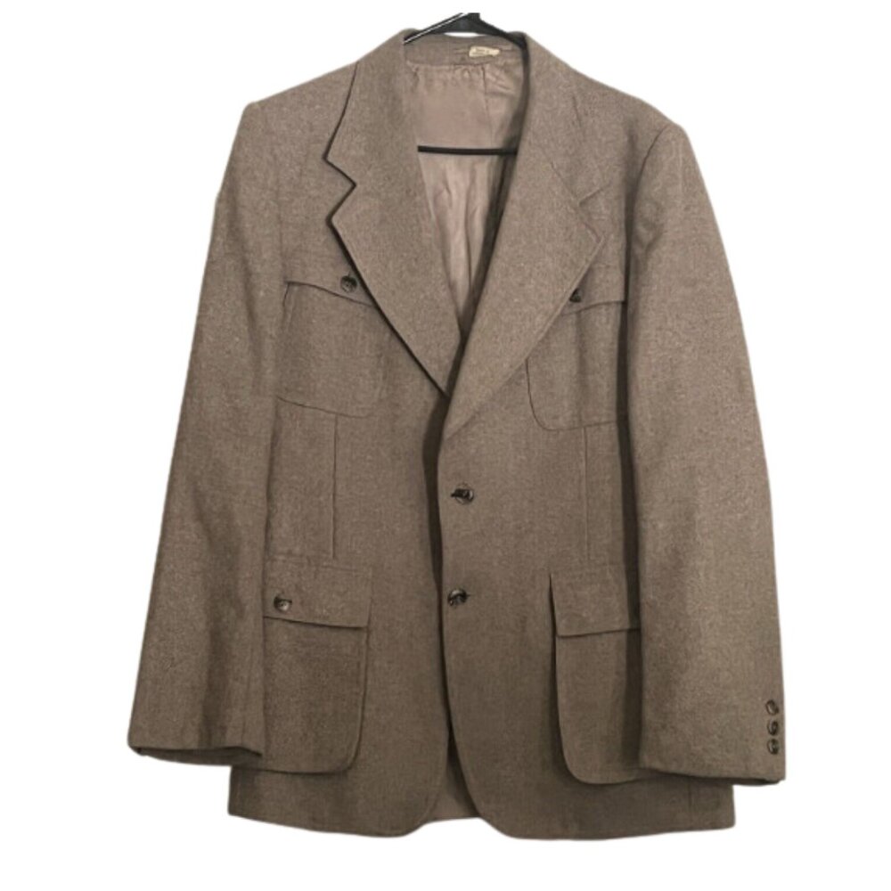 Vntg Webster Hunter Sport Coat Wool Herringbone Tweed Academia Quiet Lux